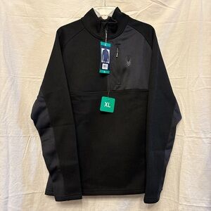 Spyder Men's Black and Gray Performance Jacket